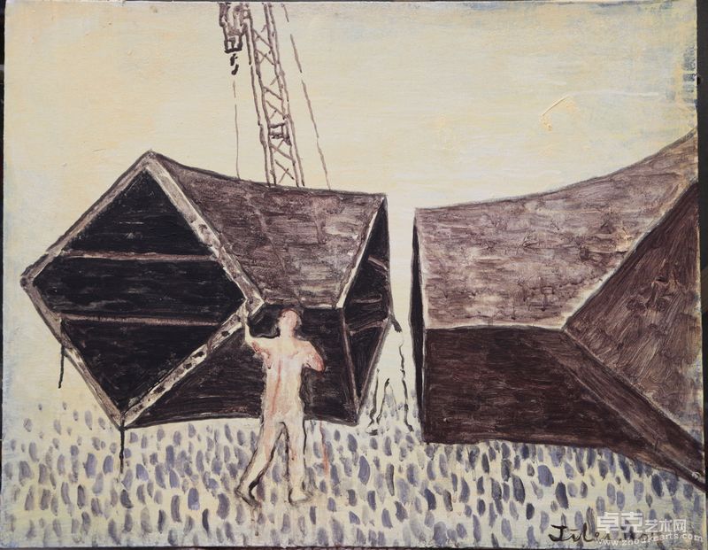 吉磊－接龙  55x70cm 布面丙烯 2012