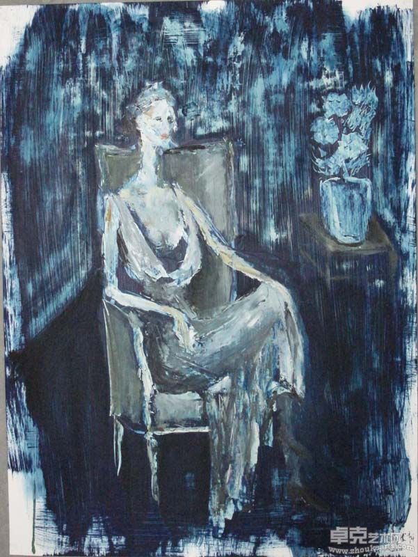 郑德龙－无题 No.3，纸上油画，60cmx44 .6cm，2010