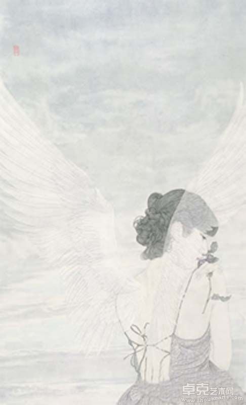 天使的玫瑰也会枯  郑庆余  72×119.5cm  2010