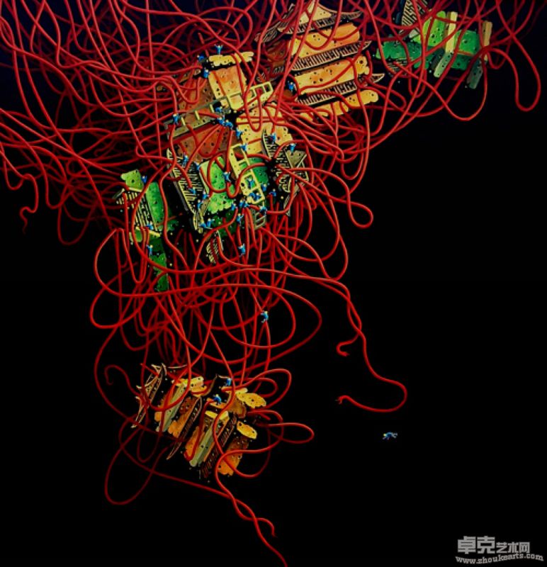 刘家华 中国城 100X100CM 布面丙烯 2010
