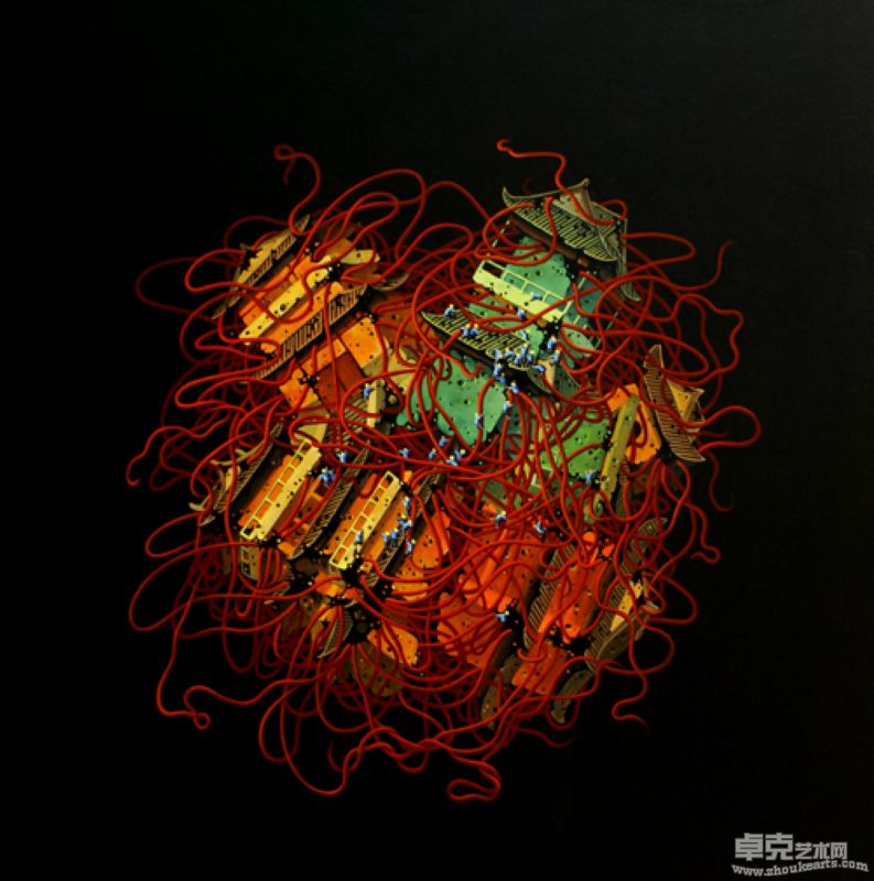 刘家华 中国城 105X105CM 布面丙烯 2010