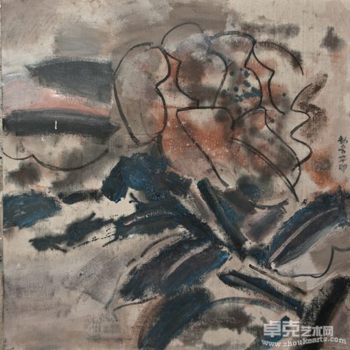 花卉378-2011年-100X100cm-布面丙烯