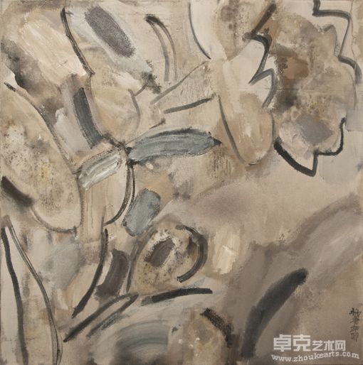 花卉380-2011年-100X100cm-布面丙烯