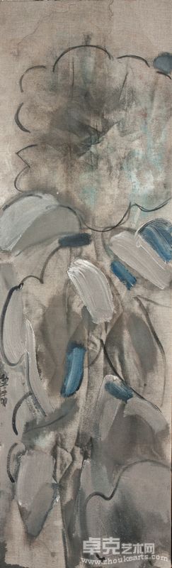 花卉384-2011年-130X40cm-布面丙烯