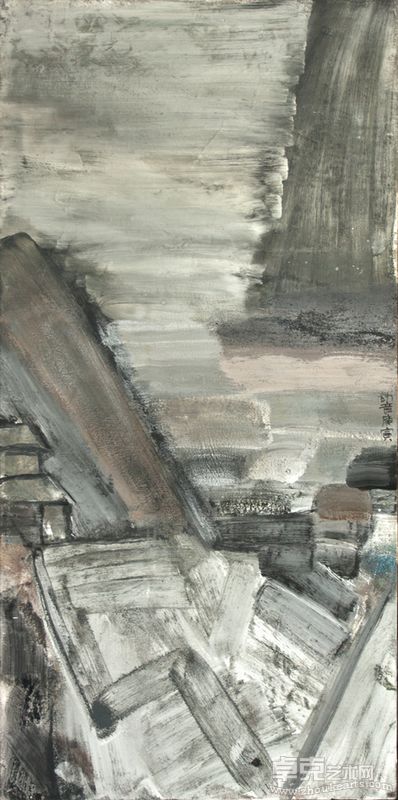 山水359-2010年-130X65cm-布面丙烯