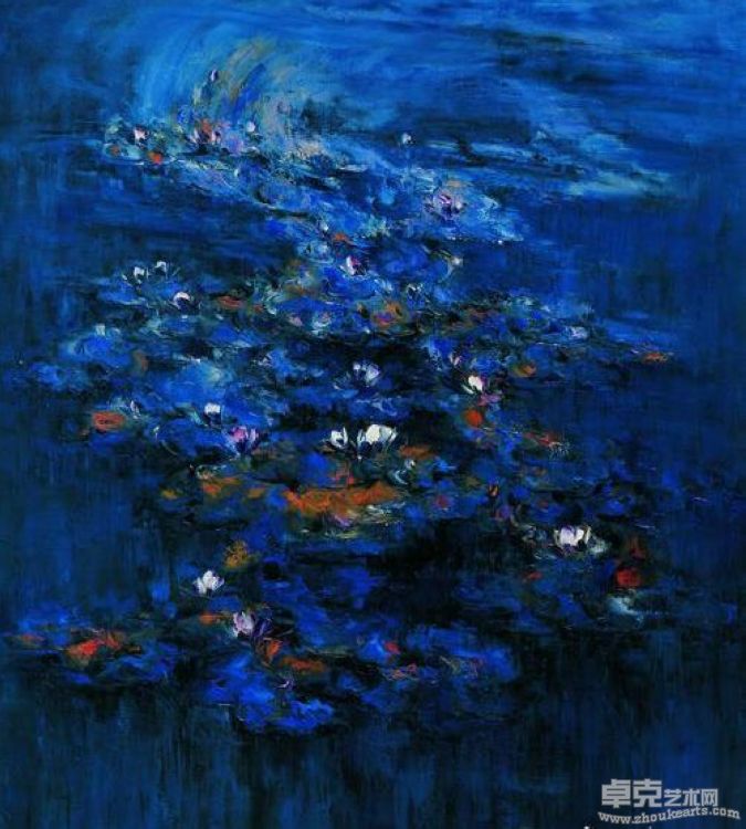 陈岚 2010 《莲中禅境》 150x180cm