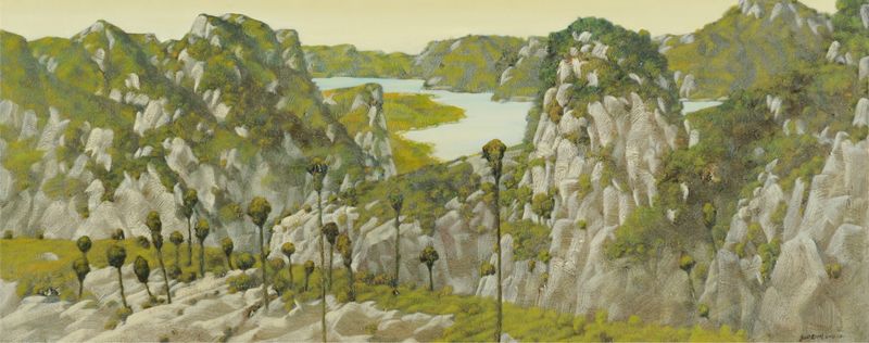 郭玉川 巴山春意图 60x150