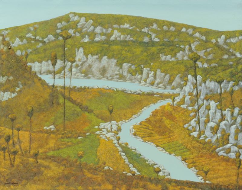 郭玉川 七里沟小景 80x100