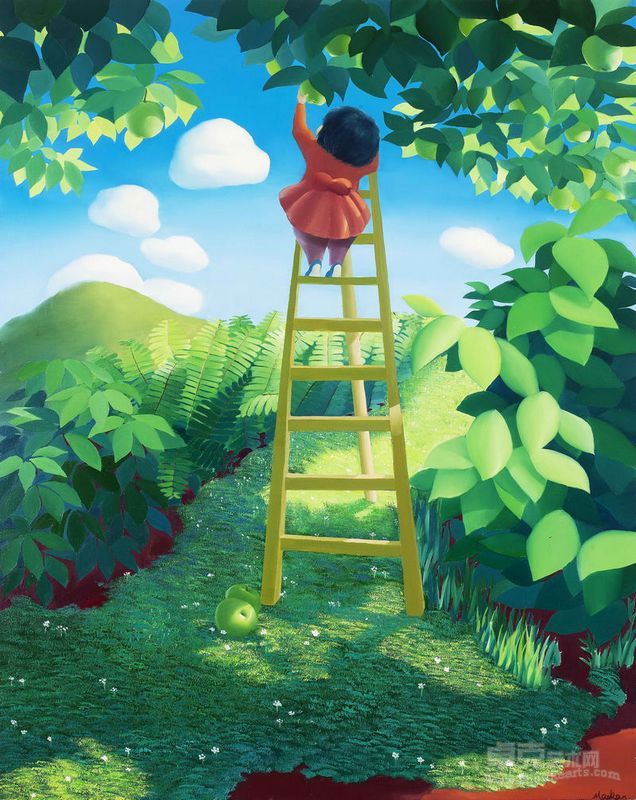 马丹作品-果园Orchard 布面油画  Oil on canvas 160×130cm 2011