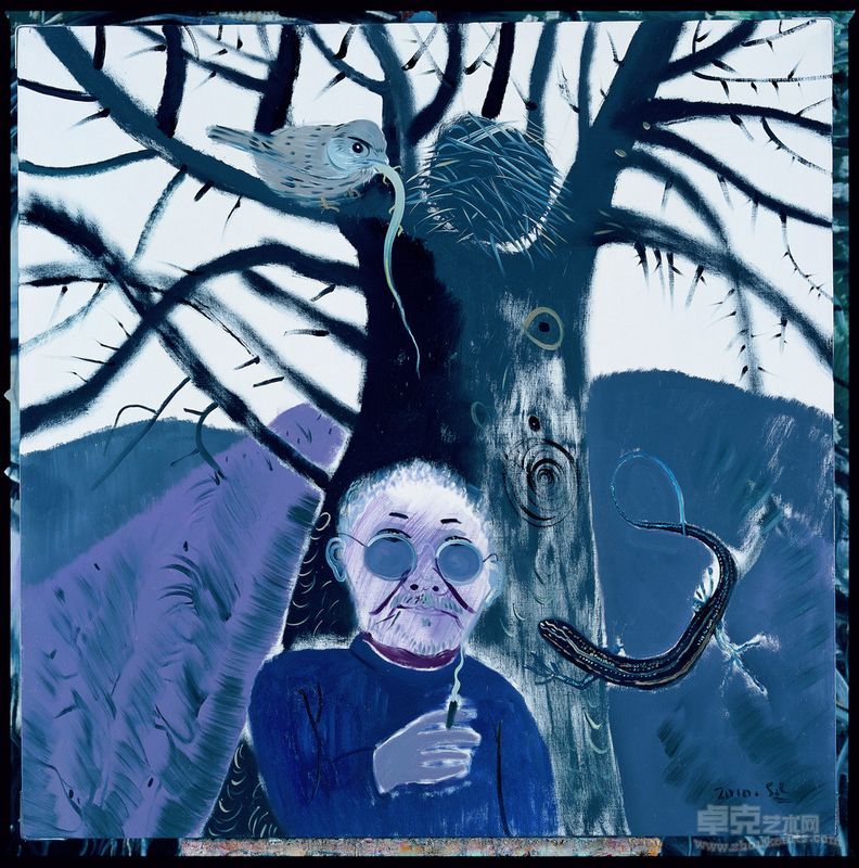 申玲 Shen Lling 赏 布面油画Oil on canvas 100x100cm 2011