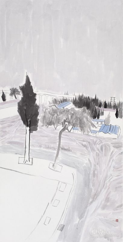 王牧羽：俯系列之三  136·68  纸本水墨 2011