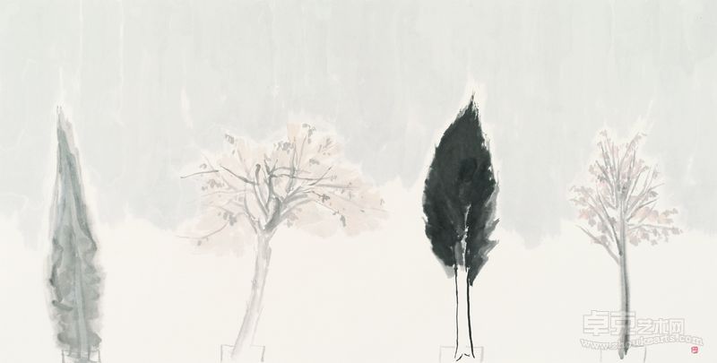 王牧羽：列之二 68·136 纸本水墨 2011