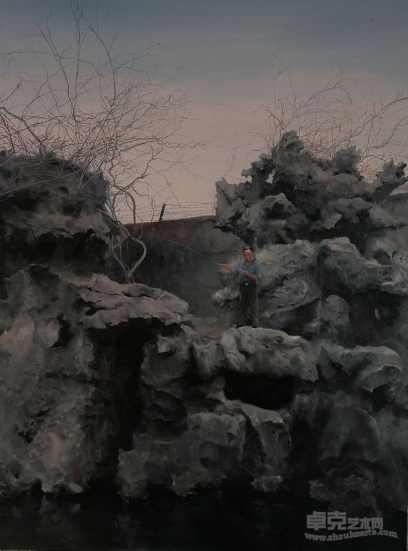 何军 独钓 200×150cm 布面油画 2011