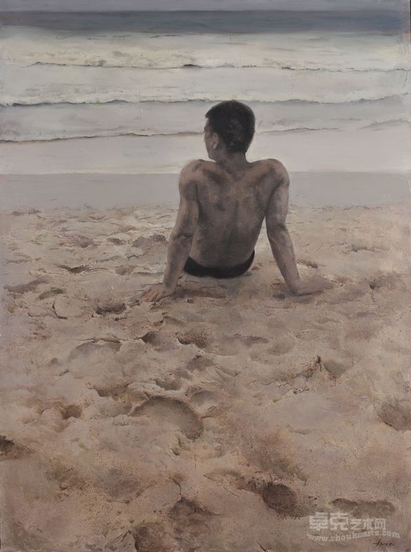 闲 200×150cm 布面裱纸丙烯 2009
