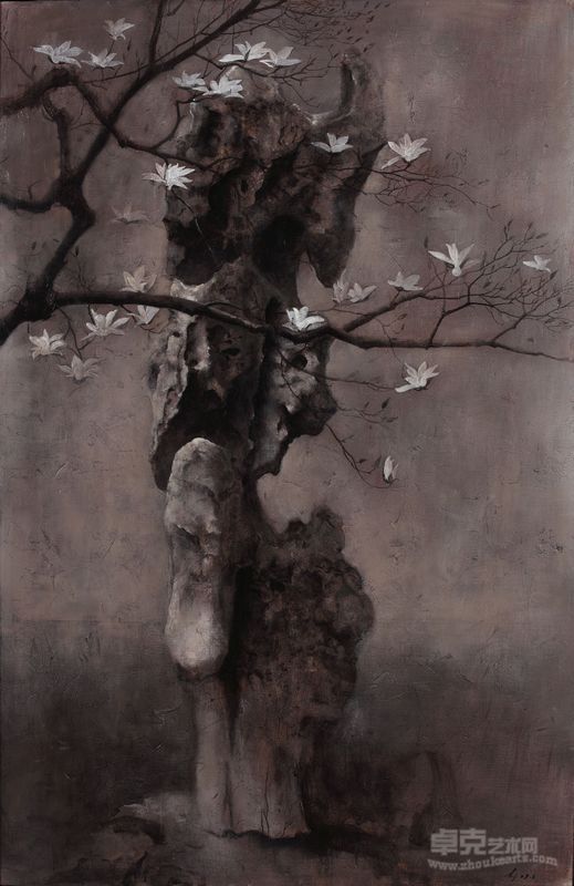 何军 玉兰 200×130cm 布面油画 2008