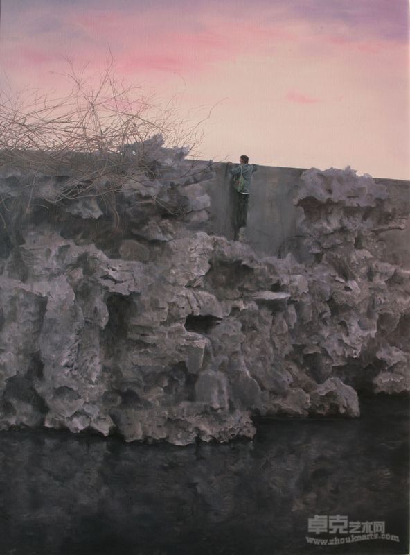 何军 晚霞行千里 200×150cm 布面油画 2011