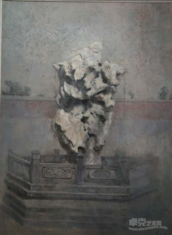 何军 太湖石一 200×150cm 布面油画 2008