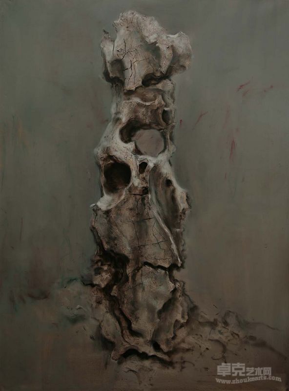 何军 太湖石十三 200×150cm 布面油画 2009