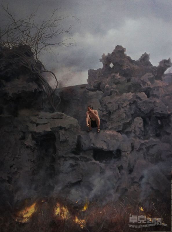 何军 失火 200×150cm 布面油画 2009