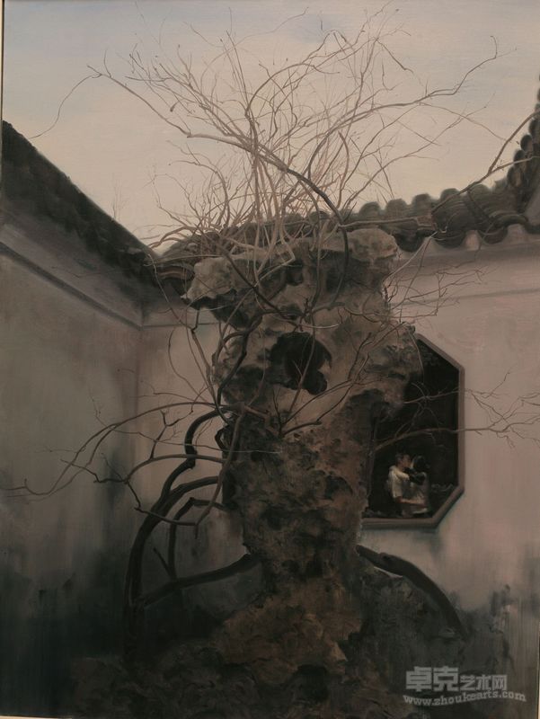 何军 墙内风景 200×150cm 布面油画  2011
