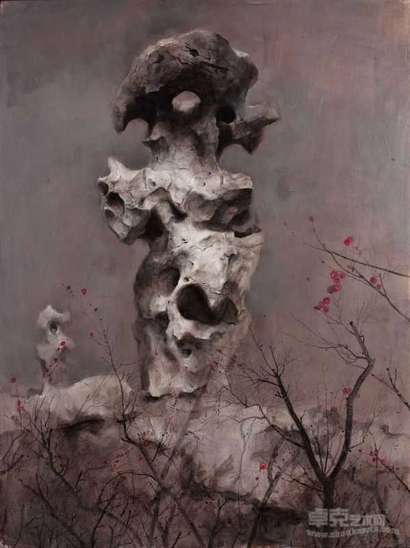 何军 花丛中 200×150cm 布面油画 2008