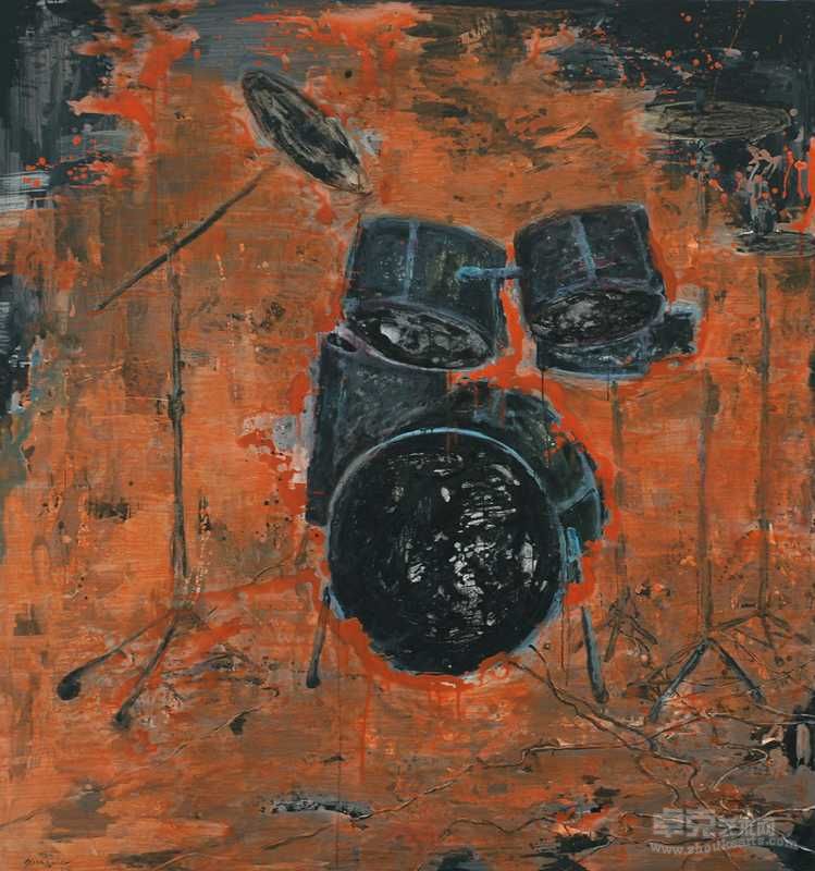 郭笋 作品  200 x 210cm 布面丙烯 2011