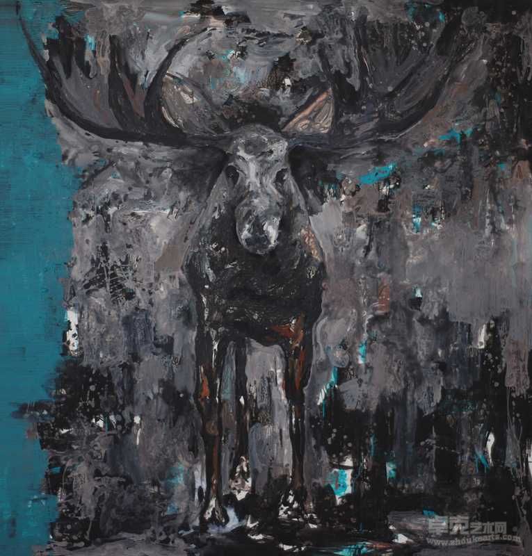 郭笋 作品  200cm x 210cm 布面丙烯