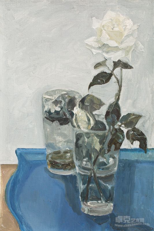 王乔 《白色》2009 油画 30x20cm