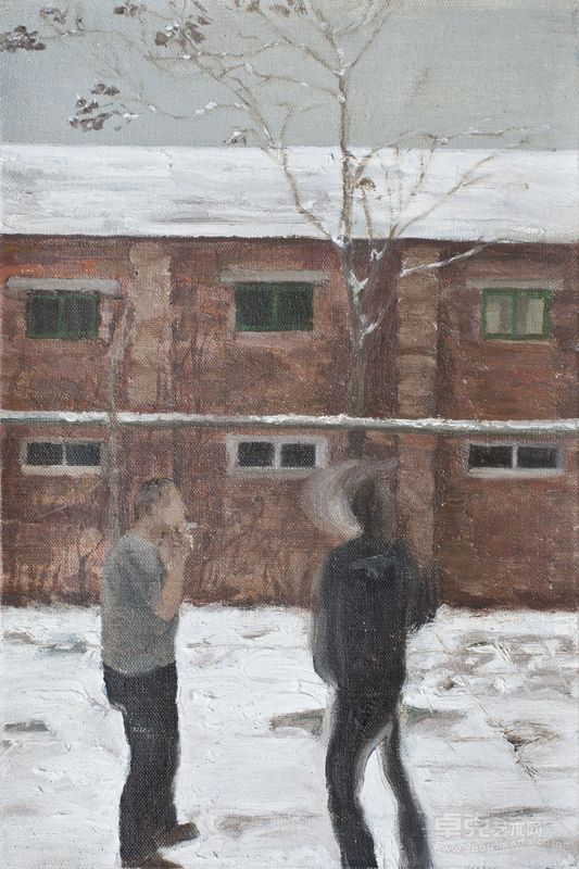 王乔 《后窗2》2009 油画 30x20cm