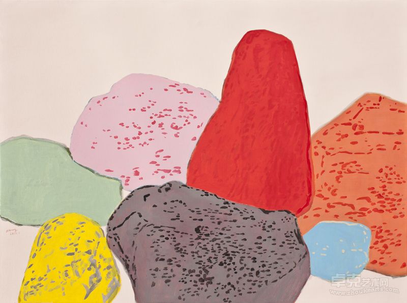 张晖《石头之二》 130×97cm 布上丙烯 2012
