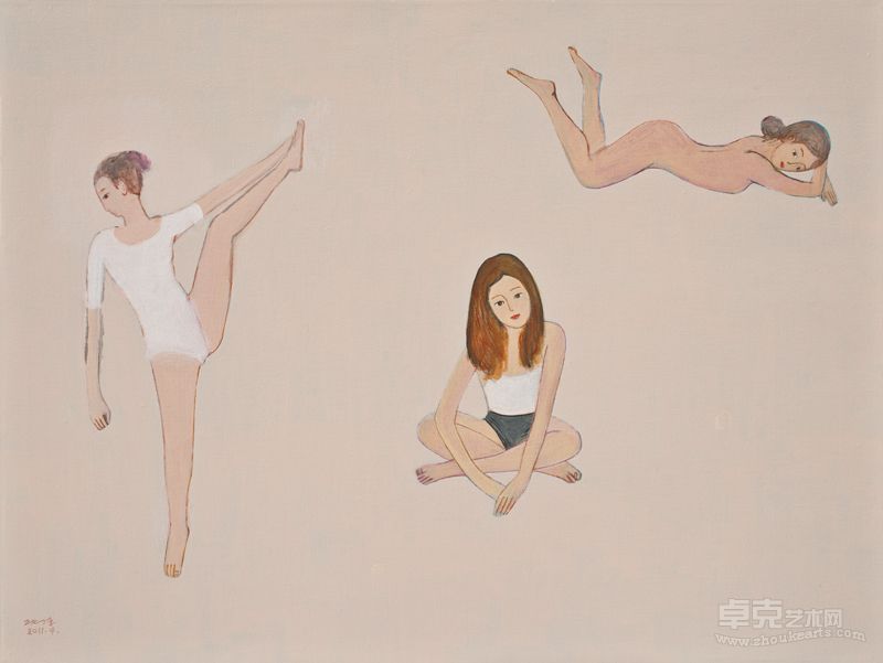 张晖《小飞人之三》 61x81cm 布上丙烯 2011