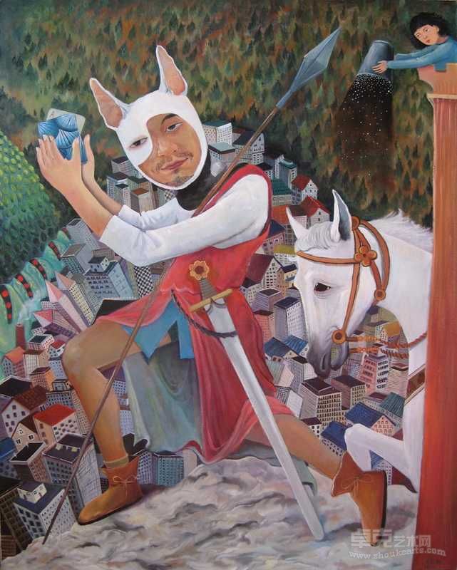 刘冰 骑士 100X80CM 布面油画 2011年11月