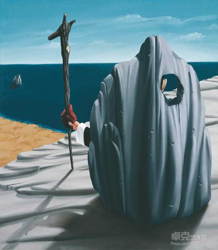 马焘 在与朝阳对抗中大便的武学宗师—鬼手 160X140cm 2010.1.12 布面油画