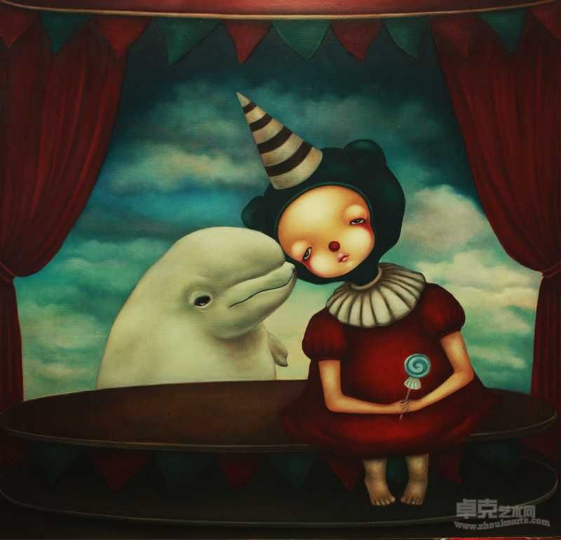 张静 不在阳光里孤寂 布面油画 120cmX120cm 2012年