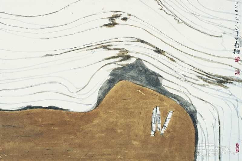 江流天地外  46cm×69cm