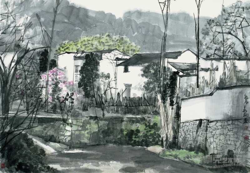 山乡春意闹  68cm×99cm