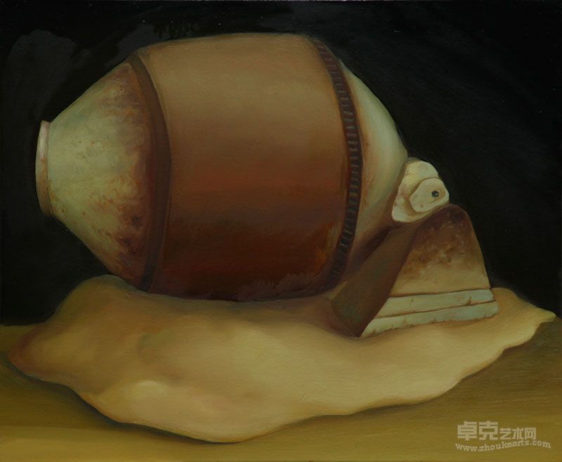 秦观伟—蜗牛 布面油画 53.64cm
