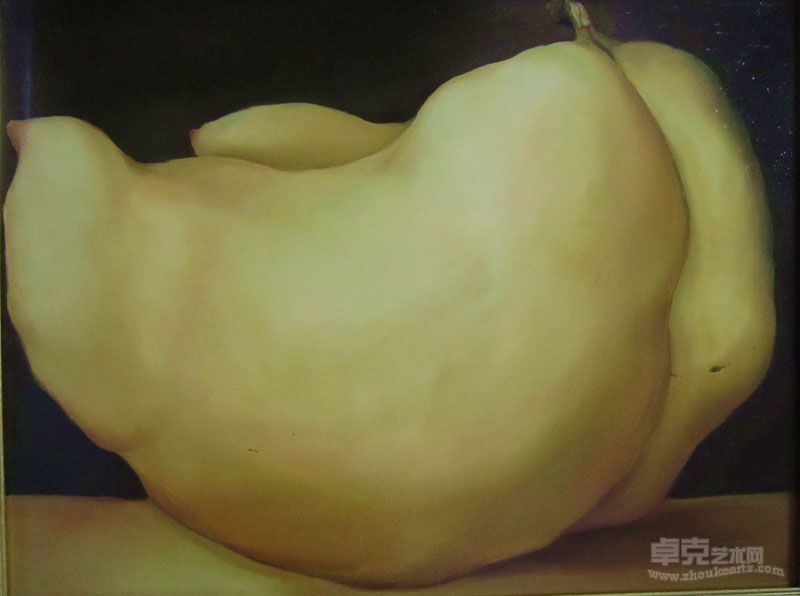 秦观伟—香蕉 布面油画 90.70cm