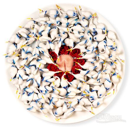 2006年鹤鸟54×54cm 刘力国