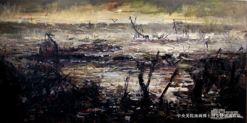 《沼泽的守望者》150*350cm