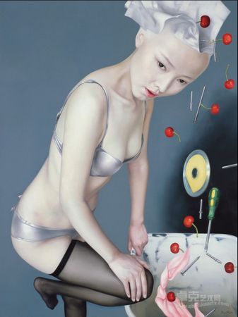 《Dumped Garbage-Relax 》No.13 oil on canvas《抛掉垃圾—放松》布面油画（200×150cm）2009年