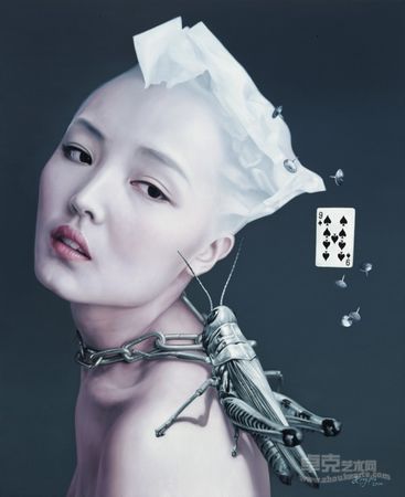 《Dumped Garbage-Relax 》No.25 oil on canvas《抛掉垃圾—放松》布面油画135×110cm 2010年