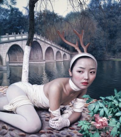 桥 bridge oil on canvas 180x160cm 2012