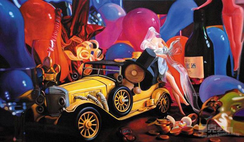 《欲望童话2-1》油彩画布 97x162cm(100M) 2010