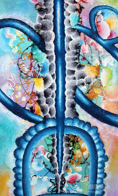 丁锋2010作品5号35x70cm 布面油画