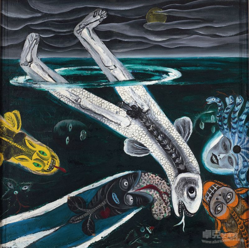 《隐入》1990年_110x120cm