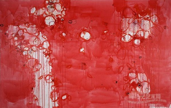 谭平，裂变，布上丙烯，200x300cm，2008