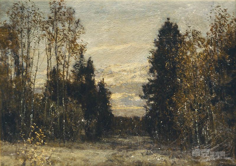 GLI0011U-格里查依Gritsai幕 Sunset50.5X69.5cm纸板油画Oil on Pasteboard1962