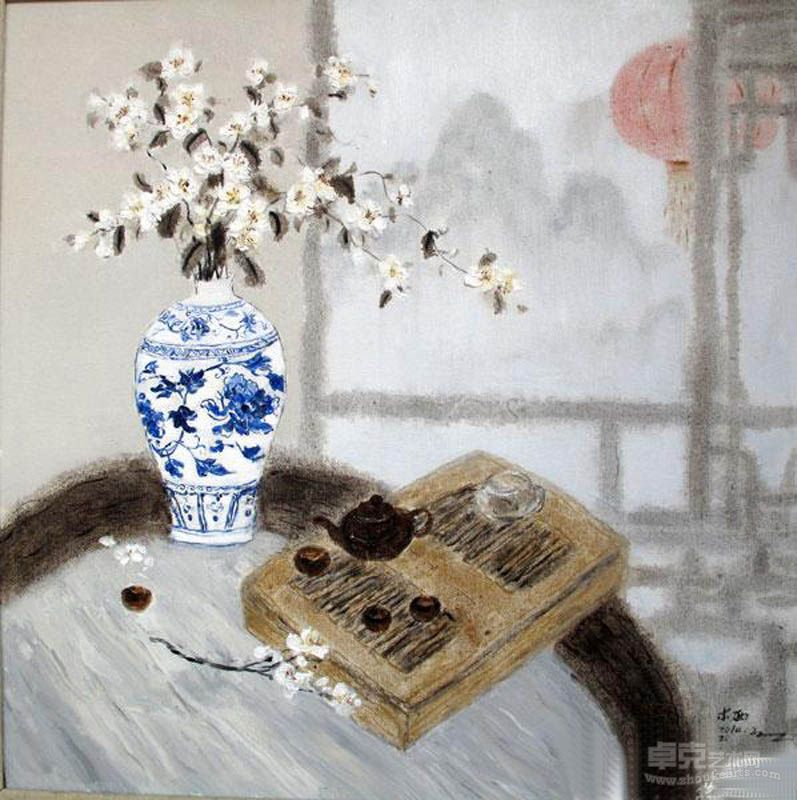 茶是故乡浓 木西 80*80cm