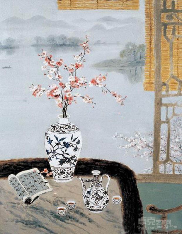 青花瓷之一 木西 100*80cm 2011年作